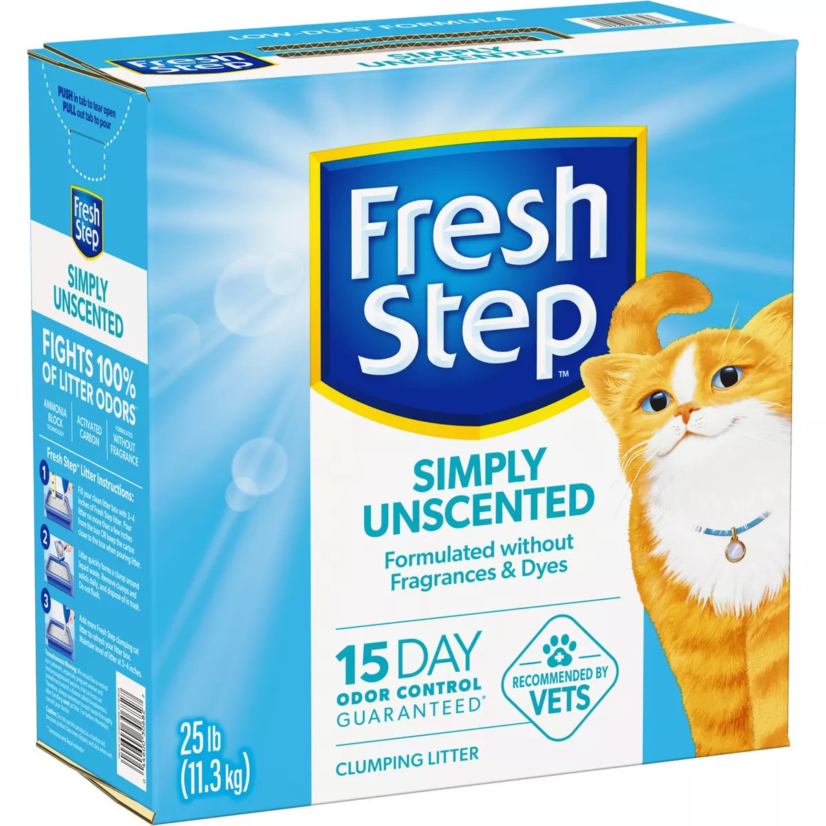 Simply Unscented Litter - Clumping Cat Litter - 25Lbs