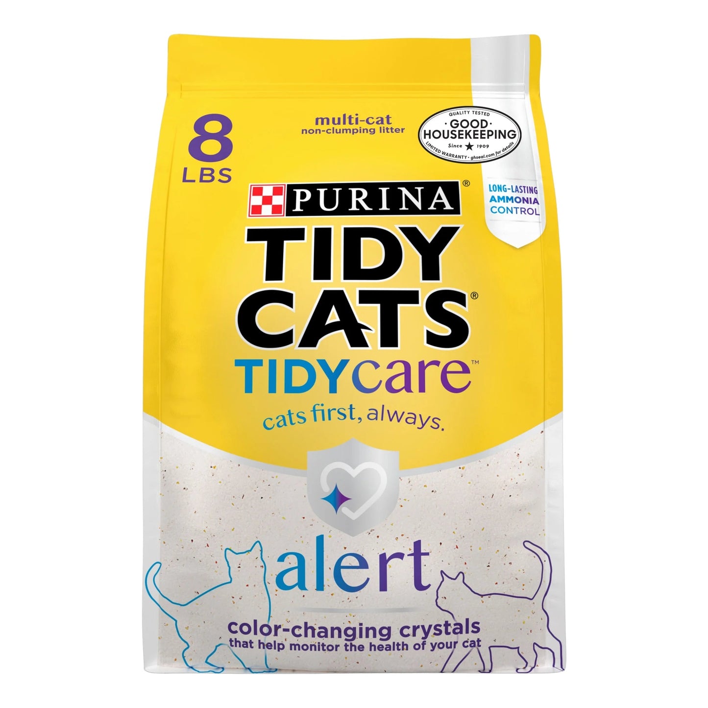 Alert Health Monitoring Cat Litter with Silica Crystals, 8 Lb Box