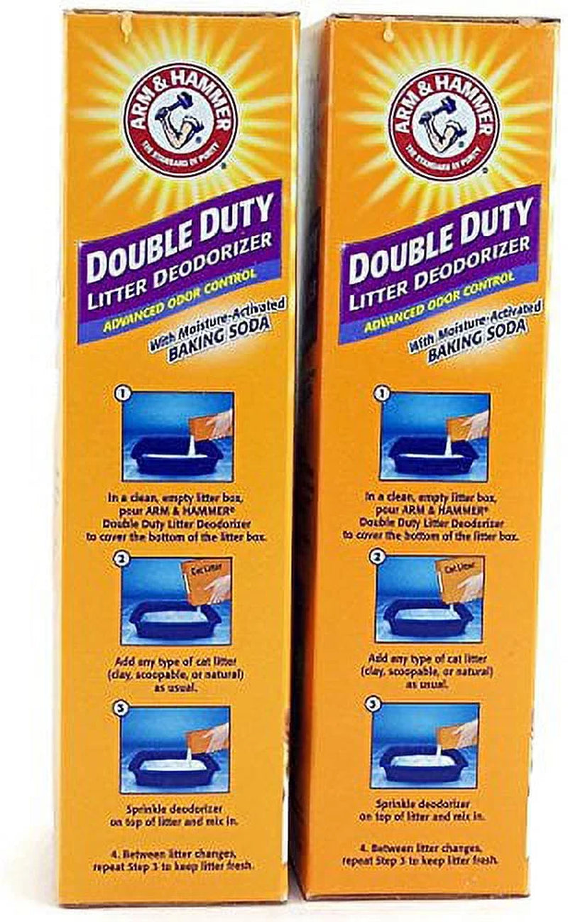 Double Duty Cat Litter Deodorizer with Baking Soda 30 Oz (2 Pack)