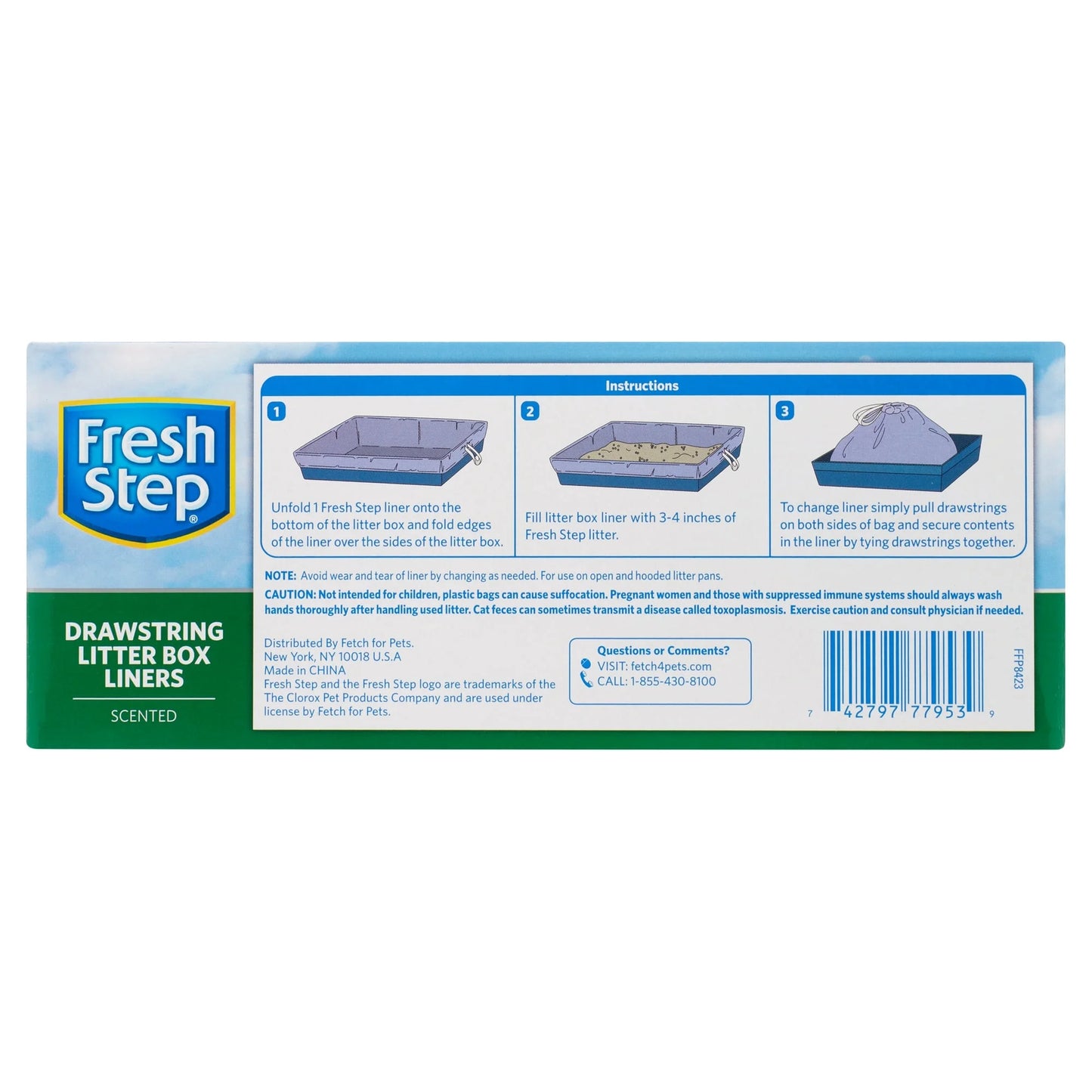 Drawstring Litter Box Liners Scented