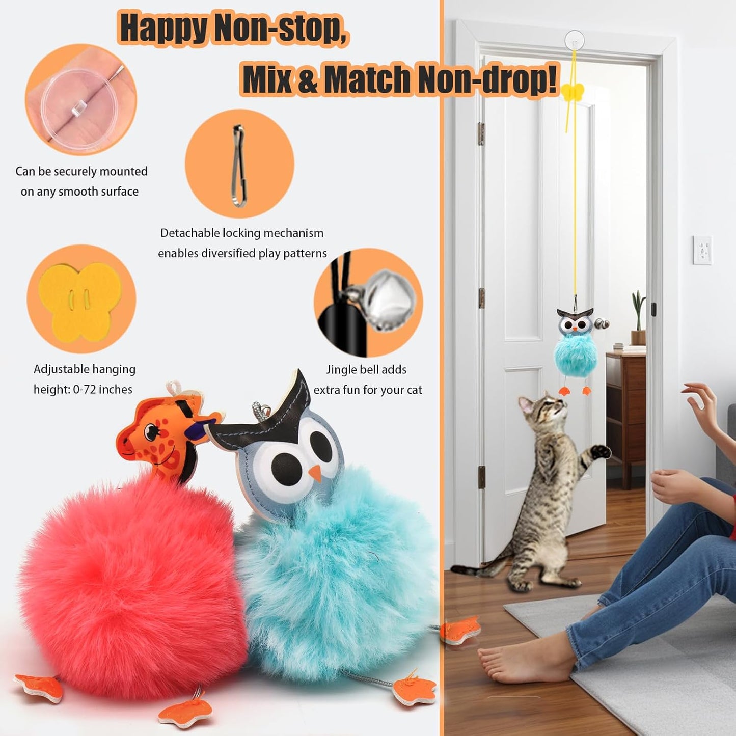 4-In-1 Interactive Cat Toys Set