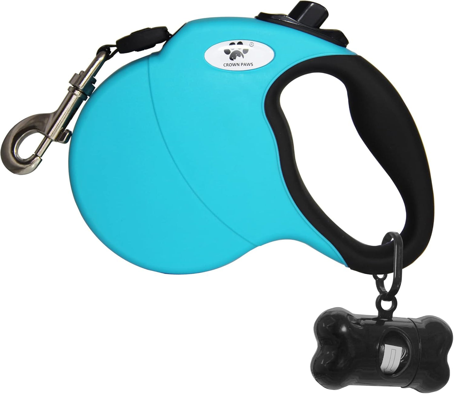16 Ft Retractable Dog Leash for Large Dogs up to 110 Lbs,Tangle-Free Nylon Tape,Black L