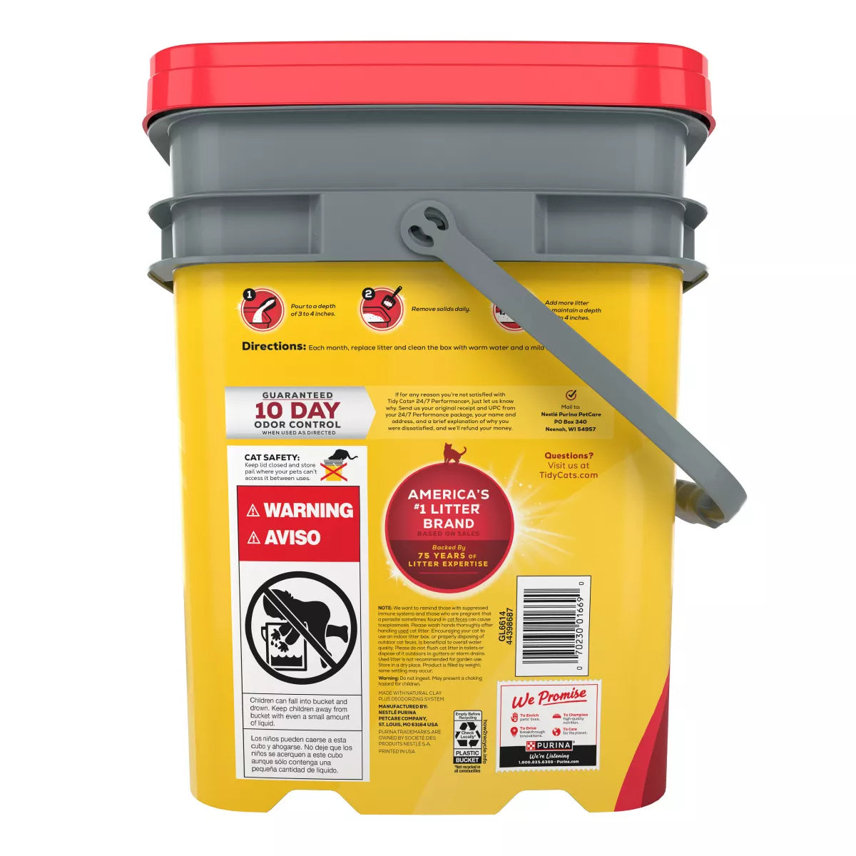 24/7 Performance Clumping Scoop Cat & Kitty Litter for Multiple Cats - 35Lbs