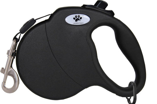 16 Ft Retractable Dog Leash for Large Dogs up to 110 Lbs,Tangle-Free Nylon Tape,Black L