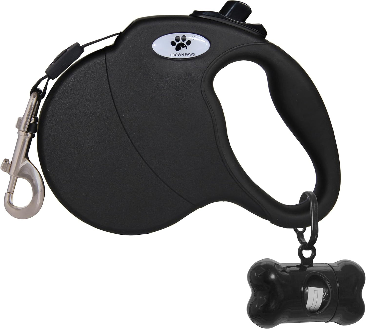 16 Ft Retractable Dog Leash for Large Dogs up to 110 Lbs,Tangle-Free Nylon Tape,Black L