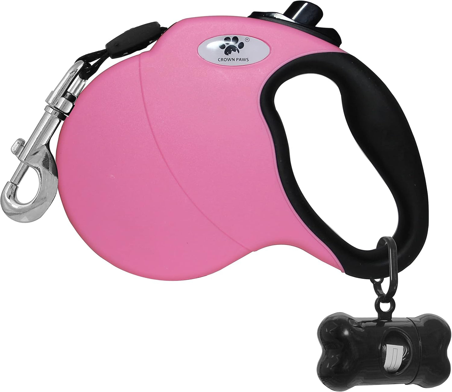 16 Ft Retractable Dog Leash for Large Dogs up to 110 Lbs,Tangle-Free Nylon Tape,Black L