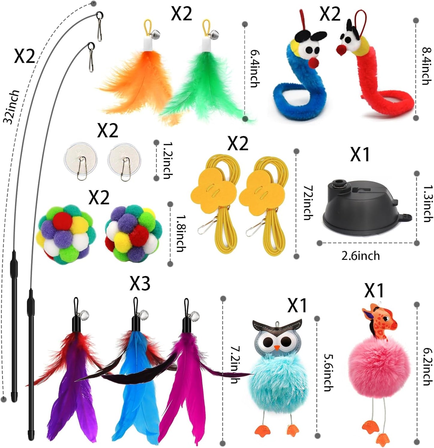 4-In-1 Interactive Cat Toys Set