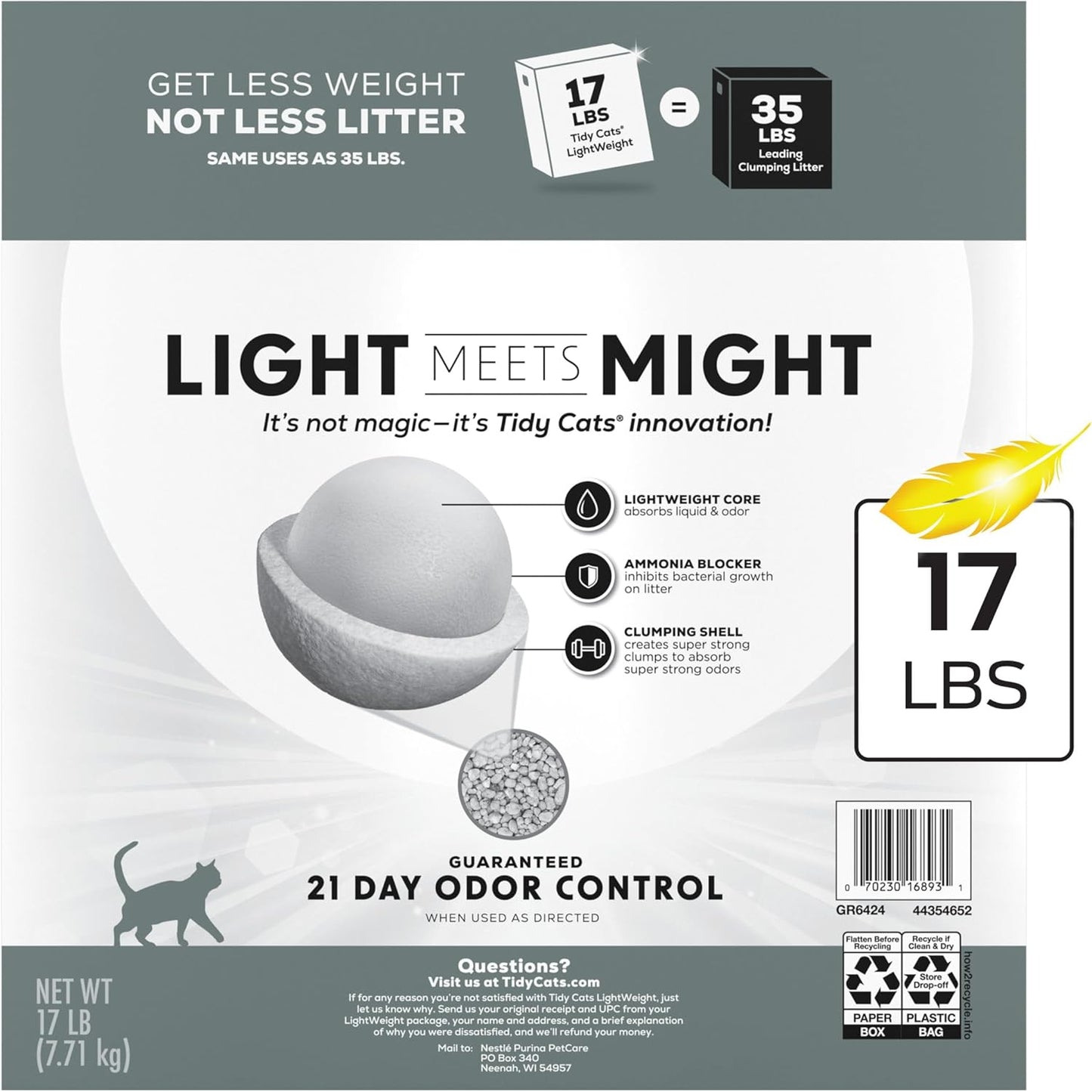 Multi Cat, Clumping Cat Litter, Lightweight 4-In-1 Strength