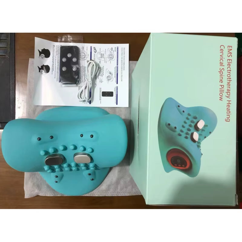 Neck Cervical Traction Massager Vibration Kneading Massage Pillow