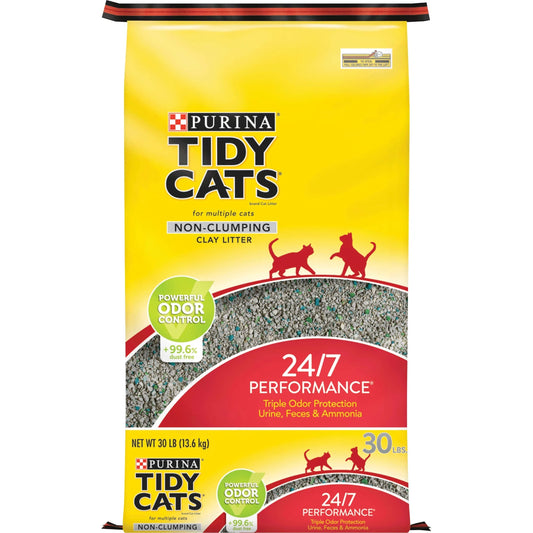 Purina Non-Clumping Litter, 24/7 Performance Odor Control Formula, 30 Lb