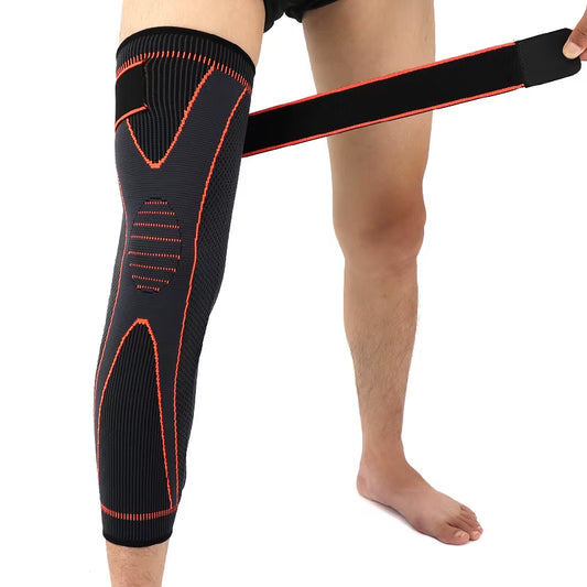 Sport Full Leg Compression Sleeves Knee Braces Support Protector