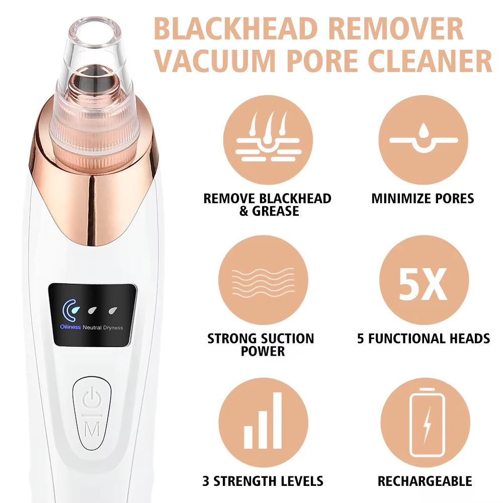 Blackhead Remover Vacuum Pore Adsorber Face Cleaner