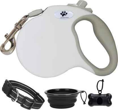 16 Ft Retractable Dog Leash for Large Dogs up to 110 Lbs,Tangle-Free Nylon Tape,Black L