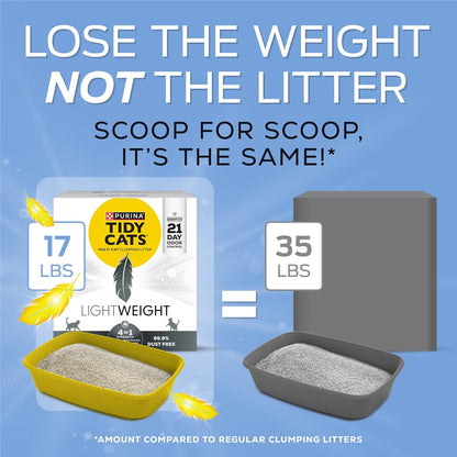 Multi Cat, Clumping Cat Litter, Lightweight 4-In-1 Strength