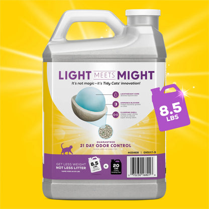 Lightweight Clumping Cat Litter, Low Dust, 24/7 Odor Control, 8.5 Lb. Jug