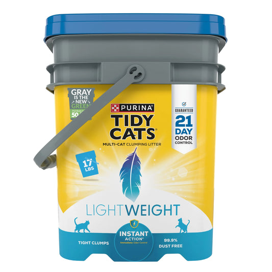 Lightweight Clumping Kitty Litter, Instant Action, Deodorizing, 17 Lb Pail