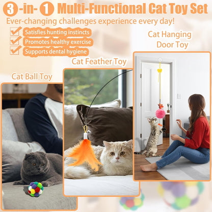 4-In-1 Interactive Cat Toys Set