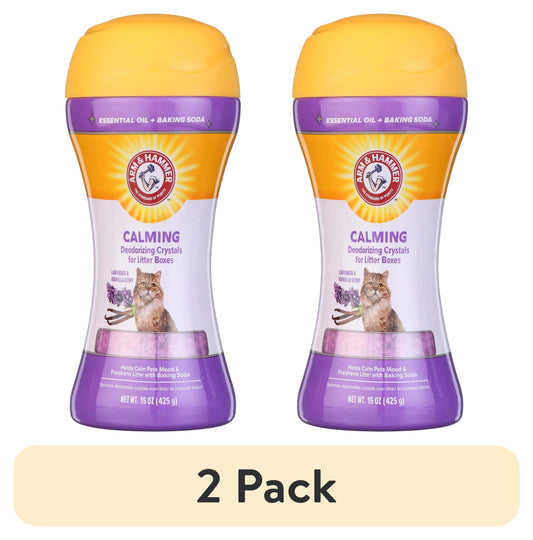 Cat Litter Deodorizing Crystals, Lavender & Vanilla Scent 15 Oz (2 Pack)