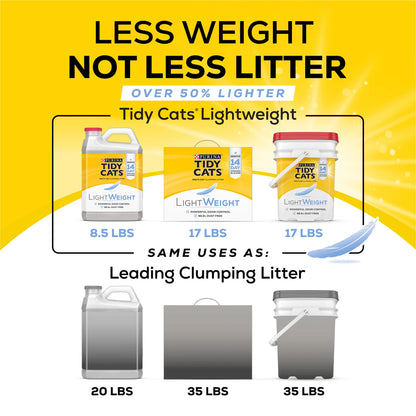 Lightweight Clumping Cat Litter, Low Dust, 24/7 Odor Control, 8.5 Lb. Jug