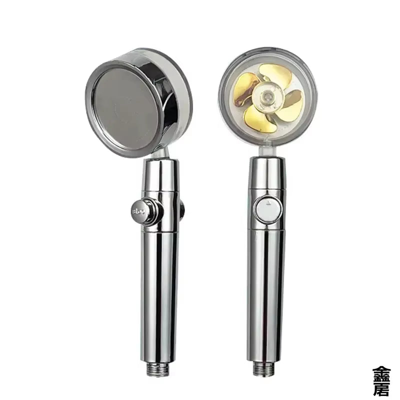360 Rotating Twin Turbo Pressurized Propeller Fan Shower Head
