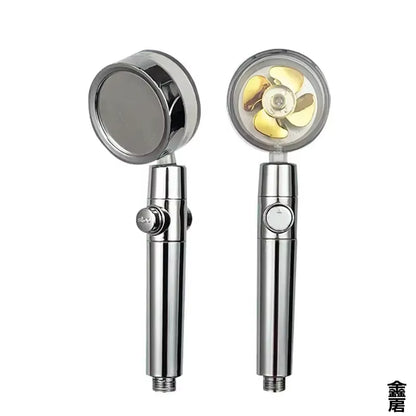 360 Rotating Twin Turbo Pressurized Propeller Fan Shower Head