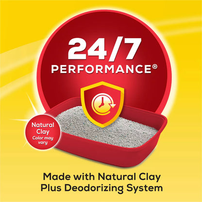 24/7 Performance Clumping Scoop Cat & Kitty Litter for Multiple Cats - 35Lbs