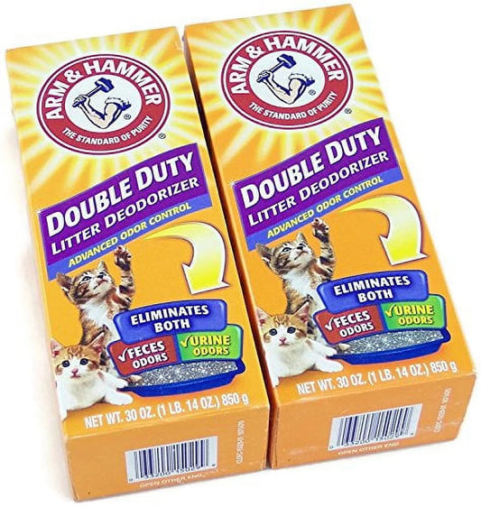 Double Duty Cat Litter Deodorizer with Baking Soda 30 Oz (2 Pack)